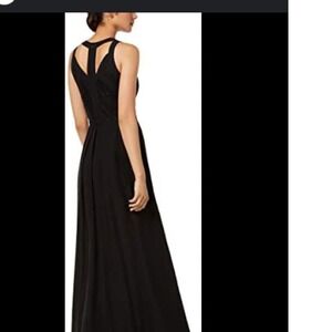 Elegant Black Lace Maxi Dress‎ Sleeveless Formal Evening Gown